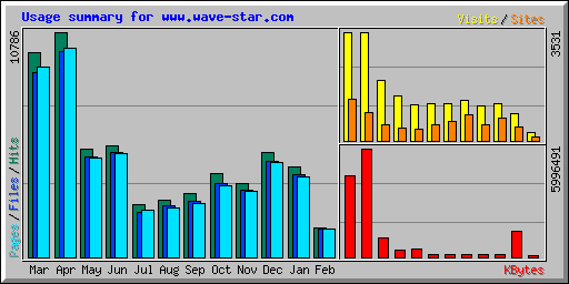 Usage summary for www.wave-star.com