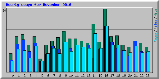 Hourly usage for November 2010