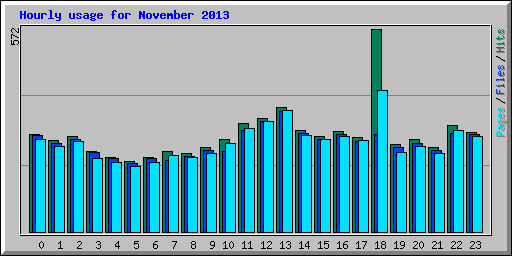 Hourly usage for November 2013
