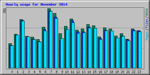 Hourly usage for November 2014