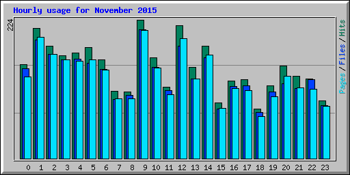 Hourly usage for November 2015